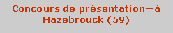 Zone de Texte: Concours de prsentation Hazebrouck (59)